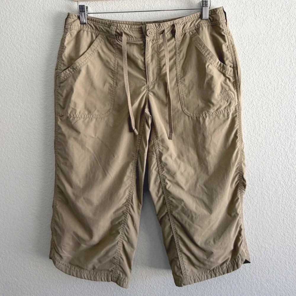 The North Face Womens Horizon Capri Hiking Pants Khaki Tan Nylon Size 10